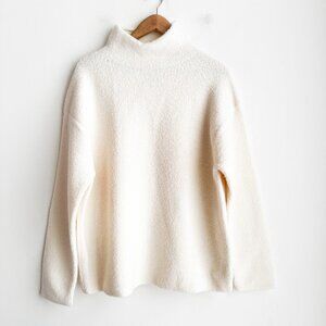 Artitzia The Group Extra Fine Merino Wool White Ivory  Mock Sweater S